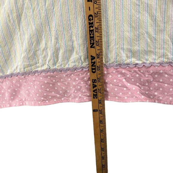 Adult Teen Apron Easter Eggcellent Cook Pink White Stripe EUC - Picture 13 of 14